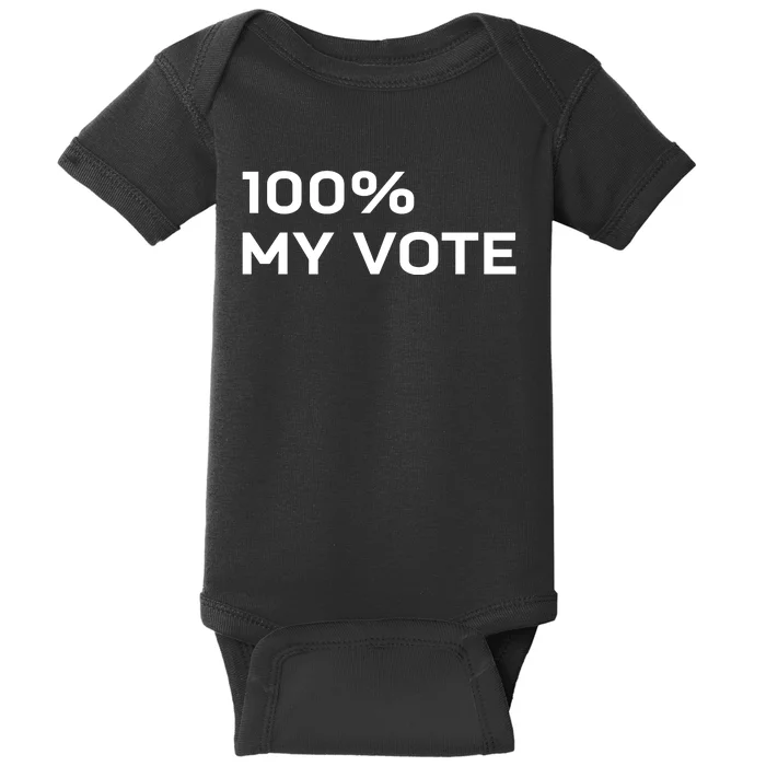 Amanda Gorman Wearing 100% My Vote Baby Bodysuit