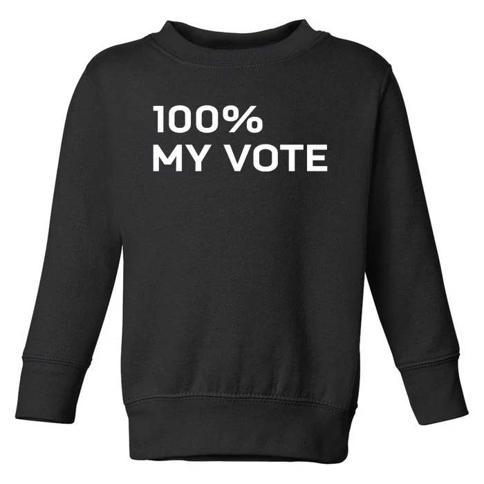 Amanda Gorman Wearing 100% My Vote Toddler Sweatshirt