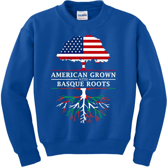 American Grown With Basque Roots Gift Kids Sweatshirt