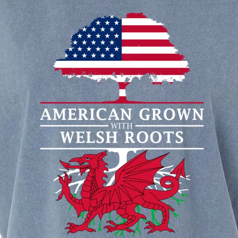 American Grown With Welsh Roots Wales Funny Gift Garment-Dyed Women's Muscle Tee