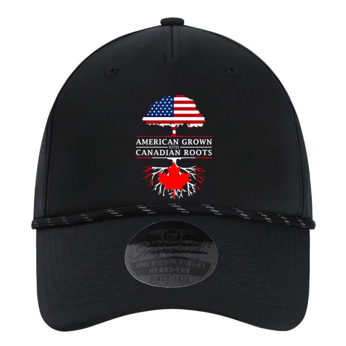 American Grown With Canadian Roots Gift Canada Gift Performance The Dyno Cap