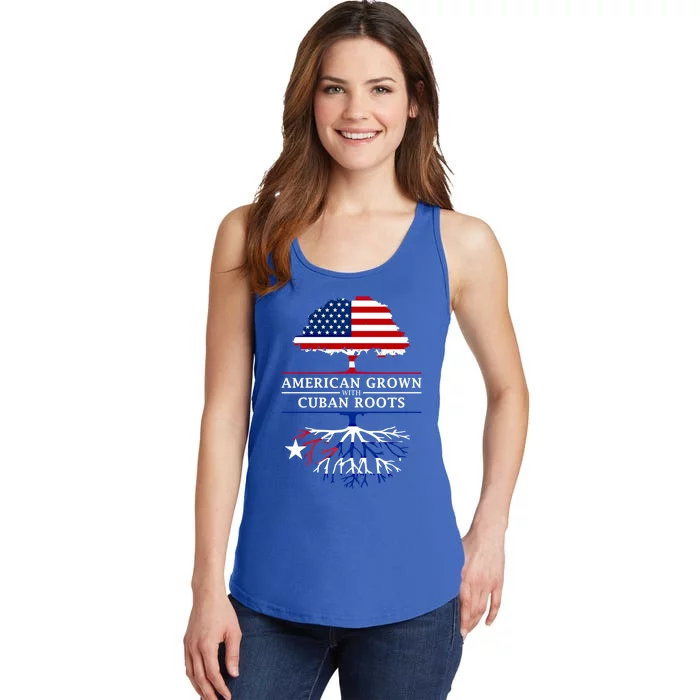 American Grown With Cuban Roots Cute Gift Cuba Gift Ladies Essential Tank