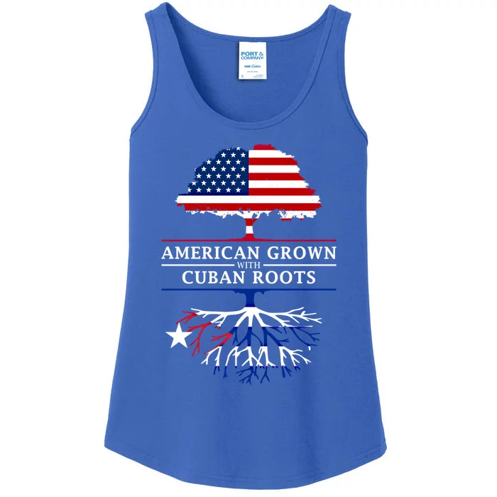 American Grown With Cuban Roots Cute Gift Cuba Gift Ladies Essential Tank