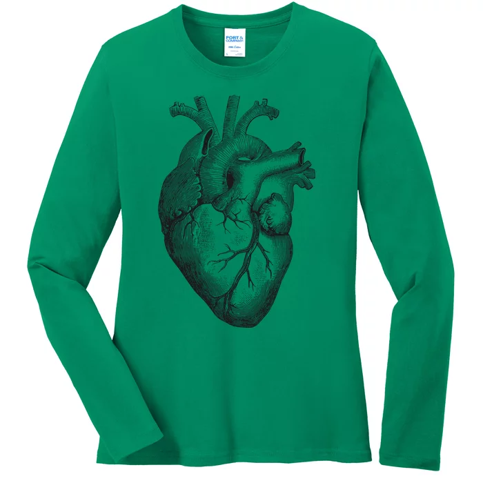 Anatomical Heart (1) Ladies Long Sleeve Shirt