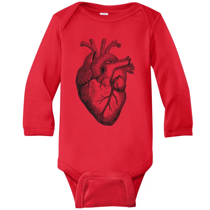 Anatomical Heart (1) Baby Long Sleeve Bodysuit