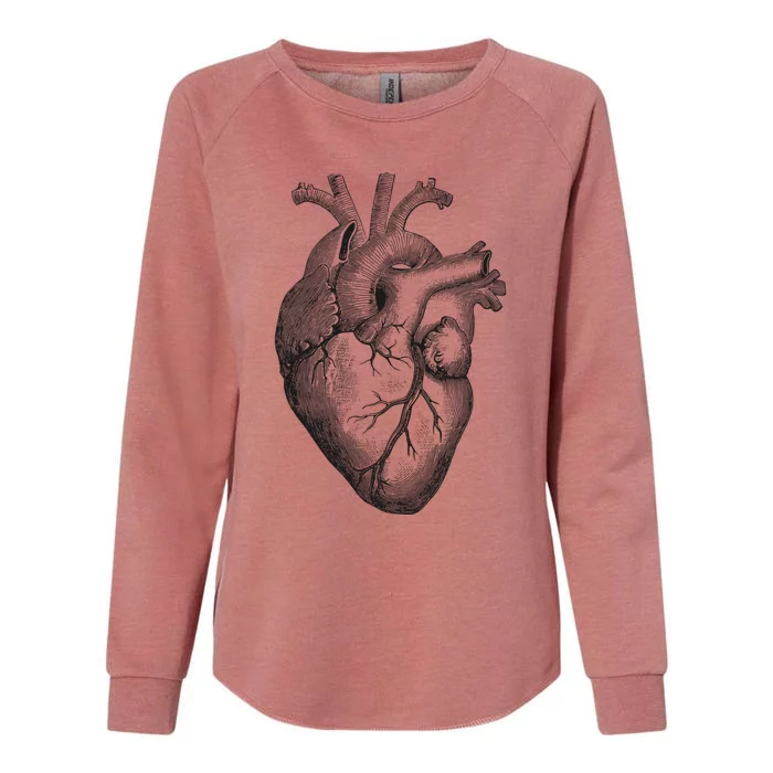 Anatomical Heart (1) Womens California Wash Sweatshirt