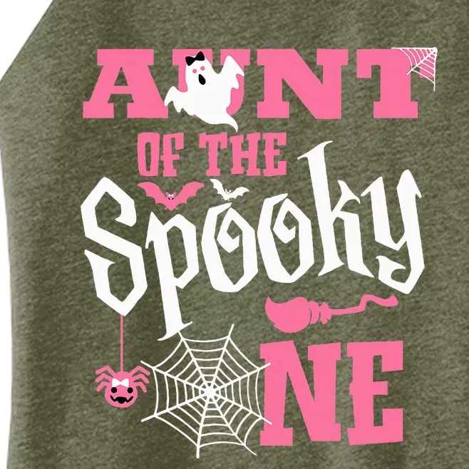 Aunt Halloween 1st Birthday Matching Family Spooky One Women’s Perfect Tri Rocker Tank