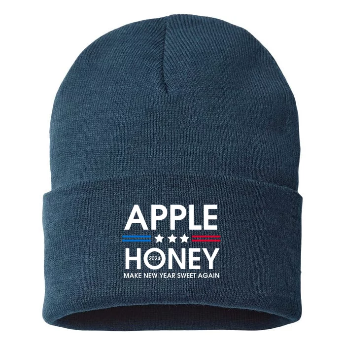 Apple Honey 2024 Make New Year Sweet Again Rosh Hashanah Sustainable Knit Beanie