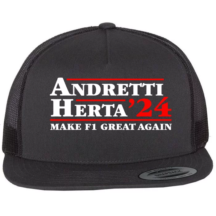 Andretti Herta 2024 Funny Indy Racing Flat Bill Trucker Hat