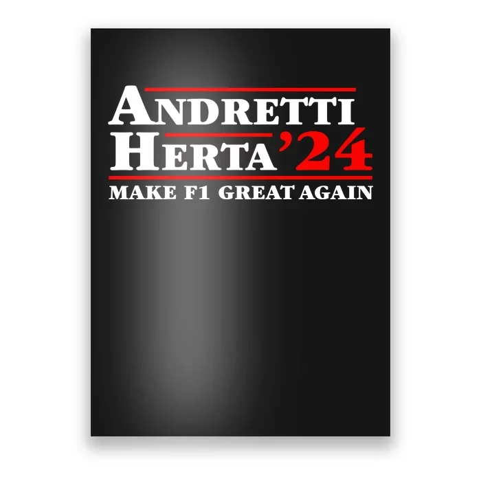 Andretti Herta 2024 Funny Indy Racing Poster