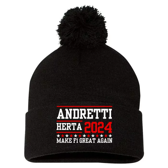 Andretti Herta 2024 Funny Indy Racing Pom Pom 12in Knit Beanie