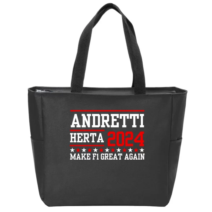 Andretti Herta 2024 Funny Indy Racing Zip Tote Bag