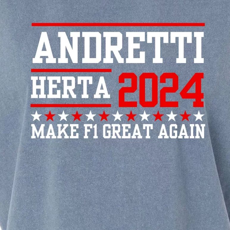 Andretti Herta 2024 Funny Indy Racing Garment-Dyed Women's Muscle Tee