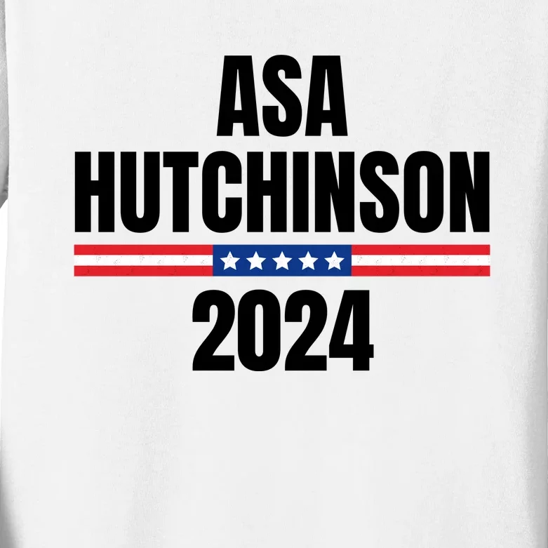 Asa Hutchinson 2024 For President Kids Long Sleeve Shirt