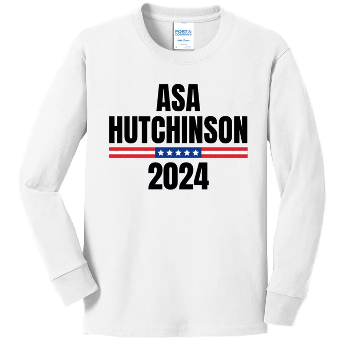 Asa Hutchinson 2024 For President Kids Long Sleeve Shirt