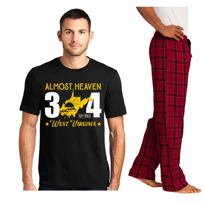 Almost Heaven 304 West Virginia Map Pajama Set