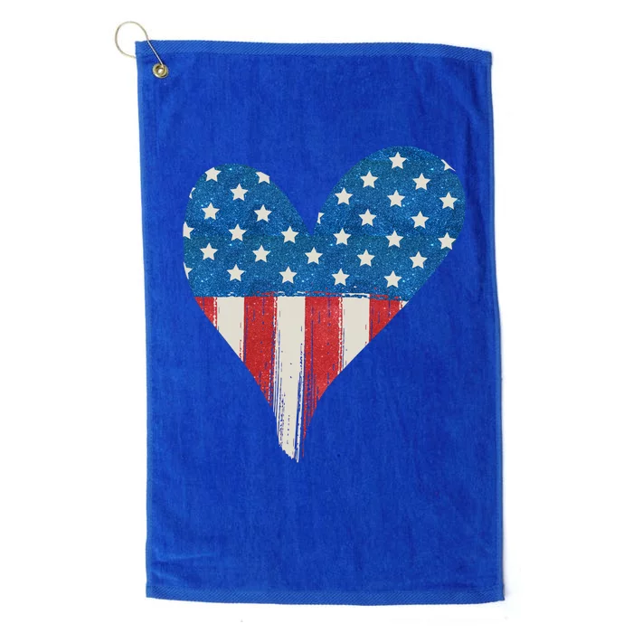 America Heart 4th Of July Platinum Collection Golf Towel