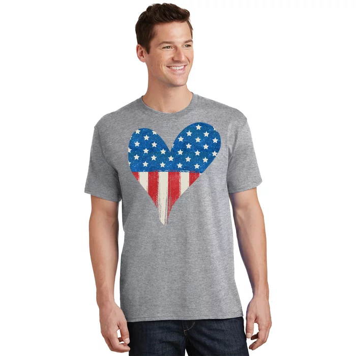 America Heart 4th Of July T-Shirt