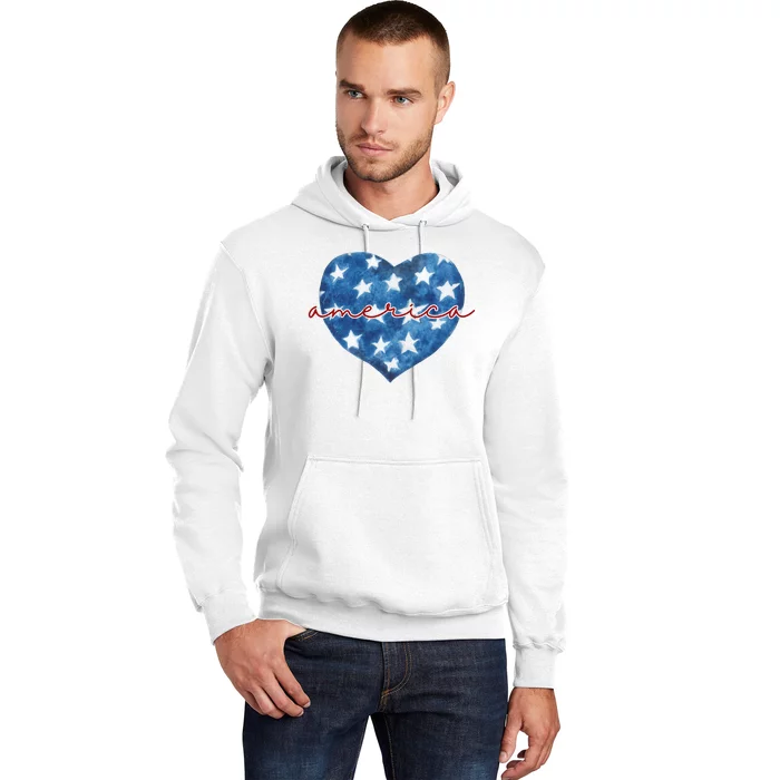 America Heart 4th Of July Cute Festive Hoodie