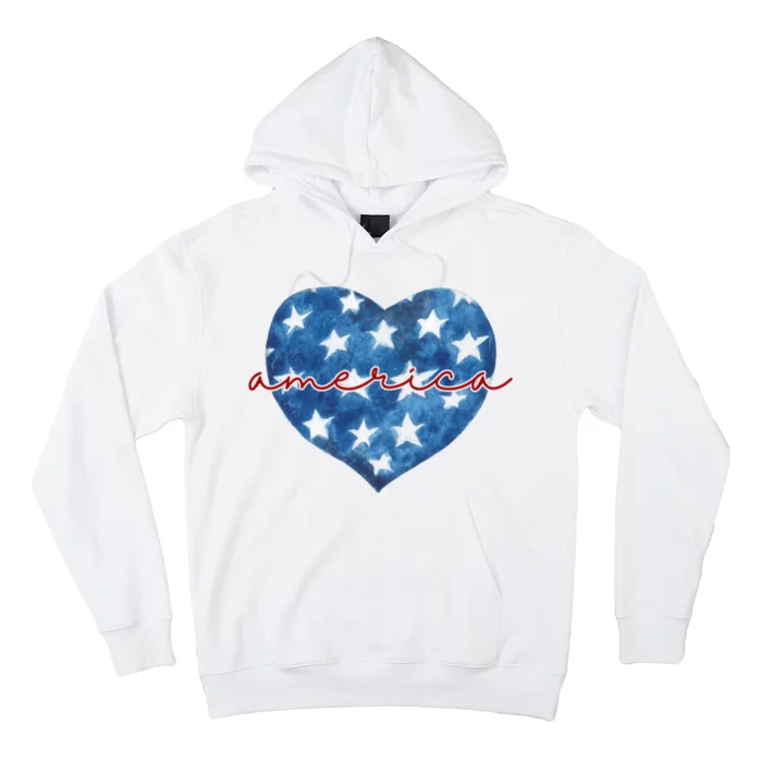 America Heart 4th Of July Cute Festive Hoodie