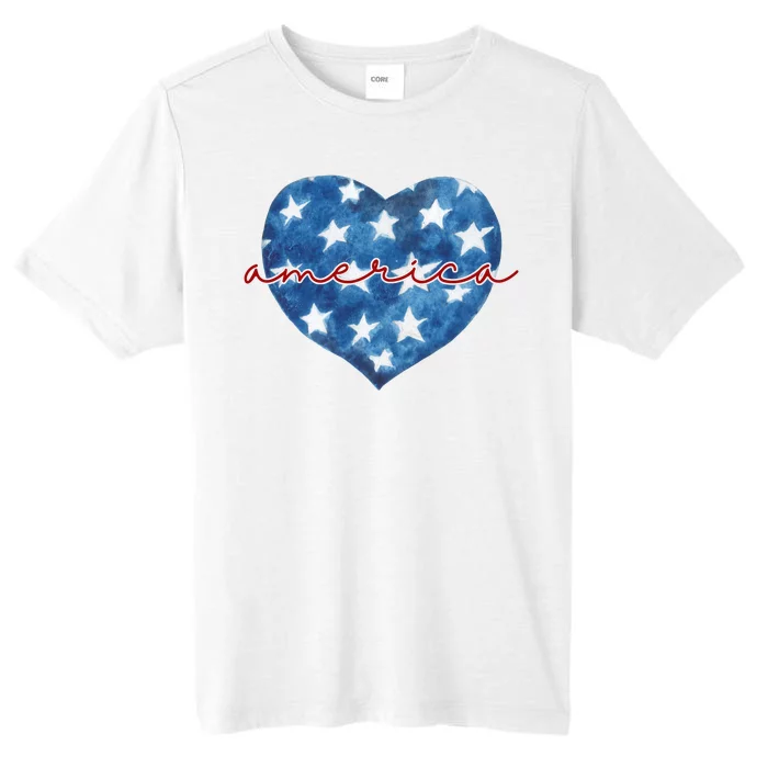 America Heart 4th Of July Cute Festive ChromaSoft Performance T-Shirt