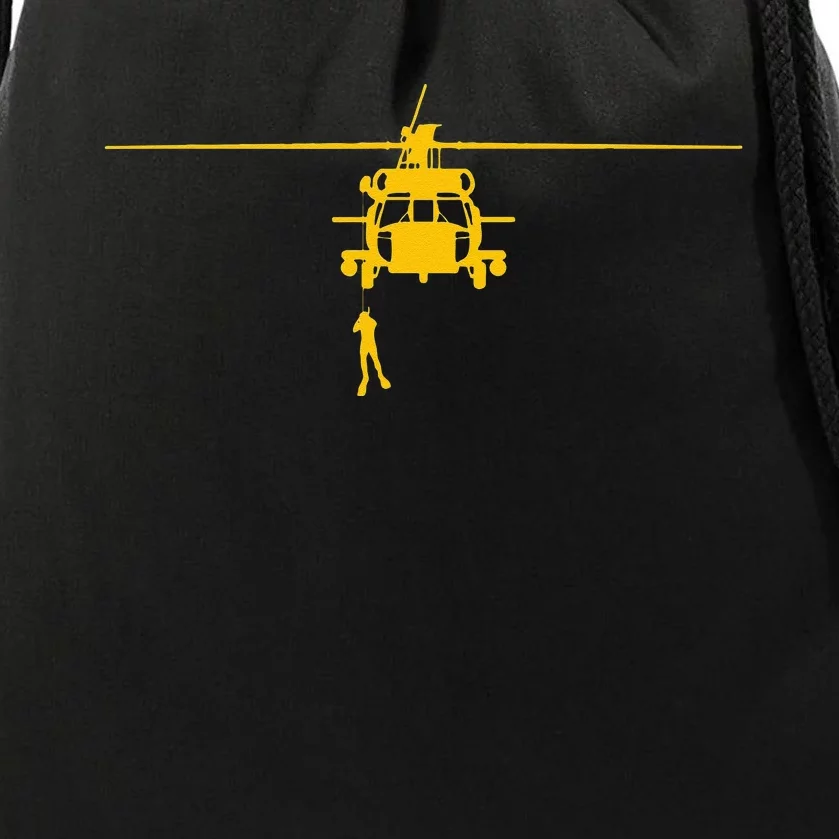 Awesome H 60 Helicopter Search And Rescue SAR Drawstring Bag