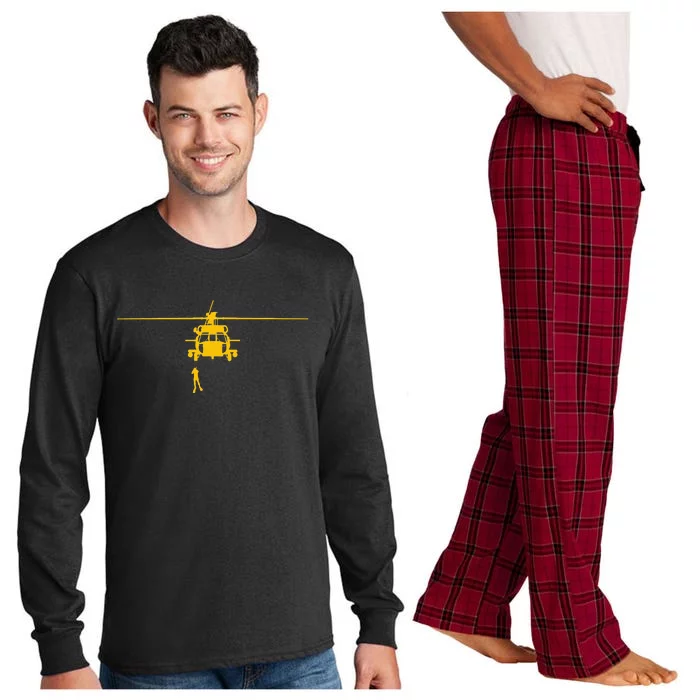 Awesome H 60 Helicopter Search And Rescue SAR Long Sleeve Pajama Set