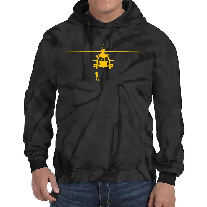 Awesome H 60 Helicopter Search And Rescue SAR Tie Dye Hoodie