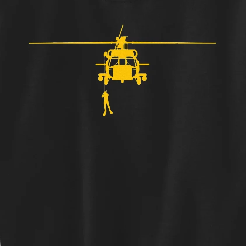 Awesome H 60 Helicopter Search And Rescue SAR Kids Sweatshirt