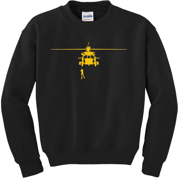 Awesome H 60 Helicopter Search And Rescue SAR Kids Sweatshirt