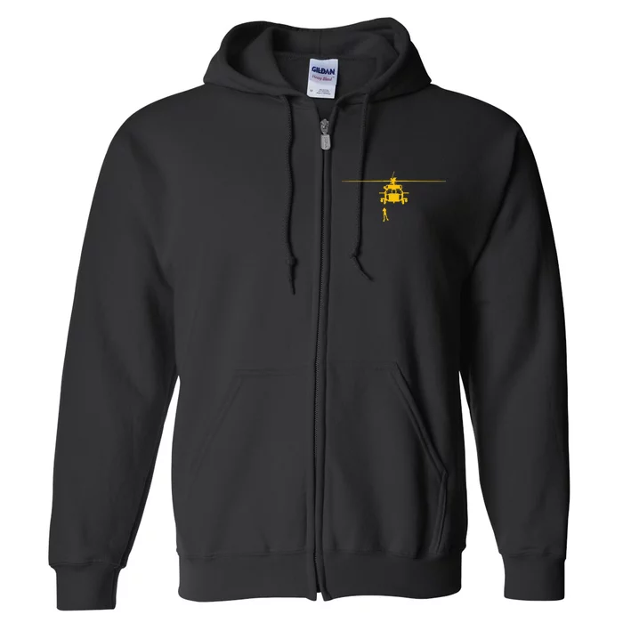 Awesome H 60 Helicopter Search And Rescue SAR Full Zip Hoodie