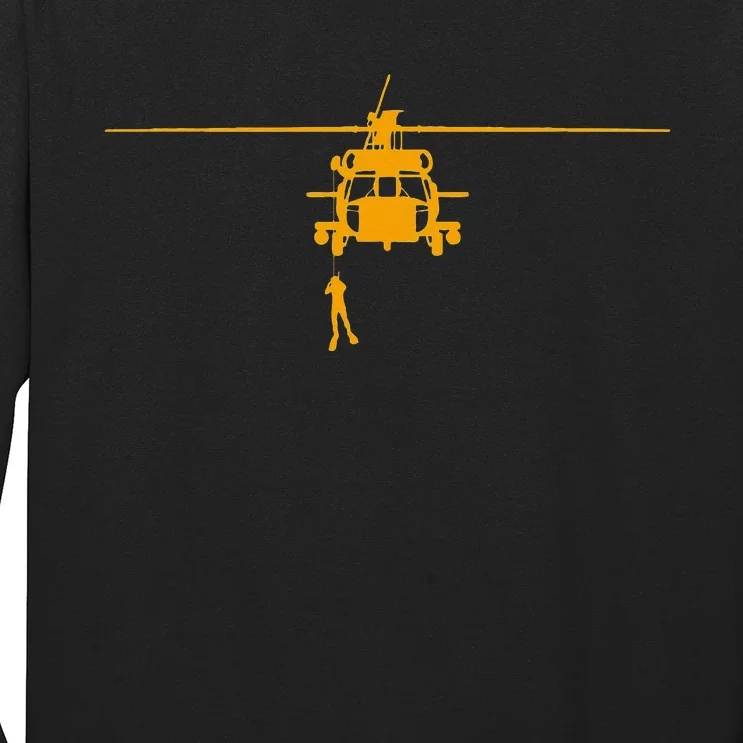 Awesome H 60 Helicopter Search And Rescue Sar Design Long Sleeve Shirt