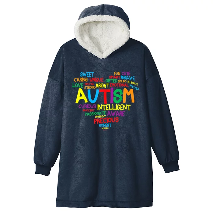 Autism Heart Autism Awareness Proud Autism Mom Family Gift Hooded Wearable Blanket