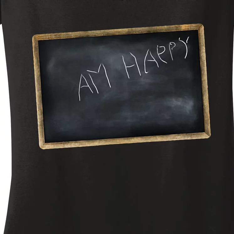 Am Happy Women's V-Neck T-Shirt