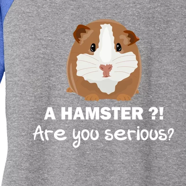 A Hamster?! Are You Serious? Gift Funny Guinea Pig Gift Women's Tri-Blend 3/4-Sleeve Raglan Shirt