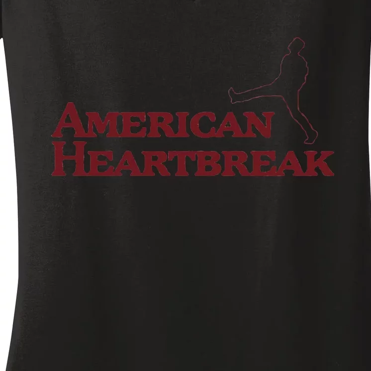 american heartbreak Women's V-Neck T-Shirt