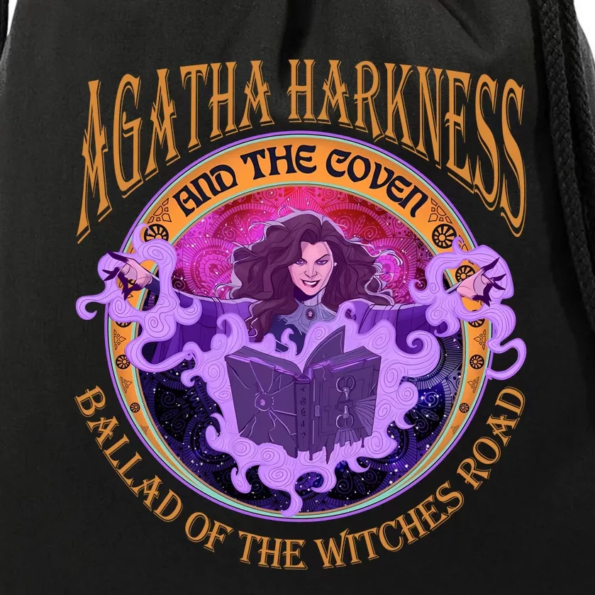 Agatha Harkness And The Coven Ballad Witches Road Agatha Harkness Drawstring Bag