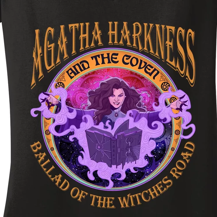 Agatha Harkness And The Coven Ballad Witches Road Agatha Harkness Women's V-Neck T-Shirt