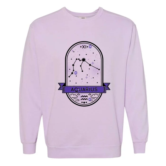 Aquarius Horoscope Astrology Gift Garment-Dyed Sweatshirt