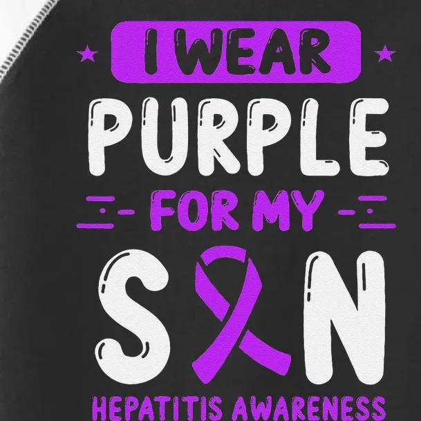 Autoimmune Hepatitis Awareness Son Purple Ribbon Children Toddler Fine Jersey T-Shirt