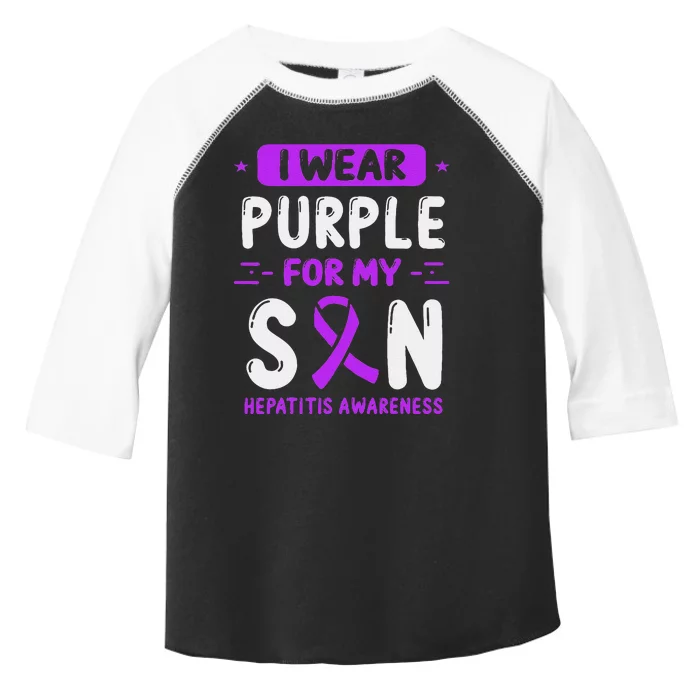 Autoimmune Hepatitis Awareness Son Purple Ribbon Children Toddler Fine Jersey T-Shirt