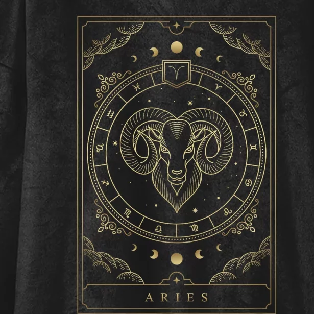 Aries Horoscope And Zodiac Constellation Symbol Hooded Wearable Blanket