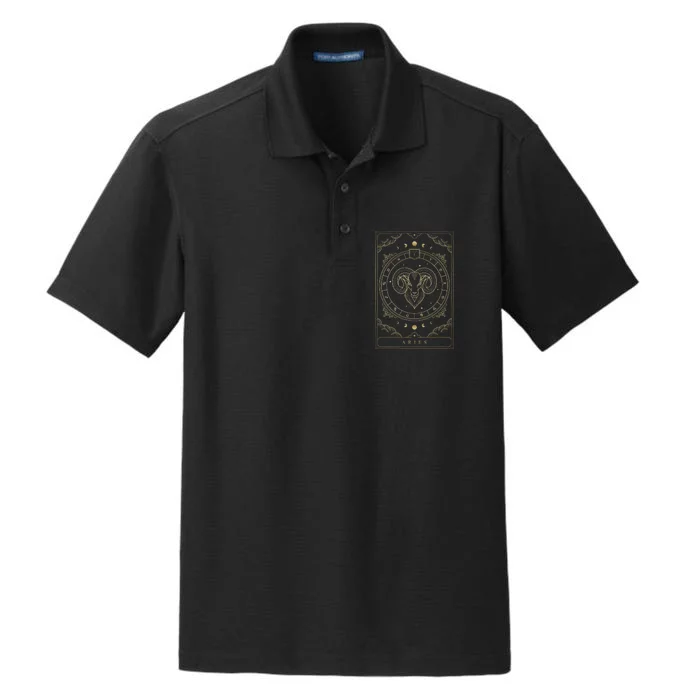 Aries Horoscope And Zodiac Constellation Symbol Dry Zone Grid Performance Polo