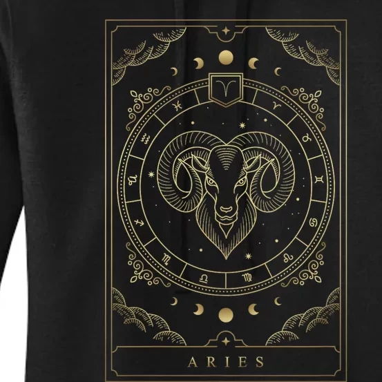 Aries Horoscope And Zodiac Constellation Symbol Women's Pullover Hoodie