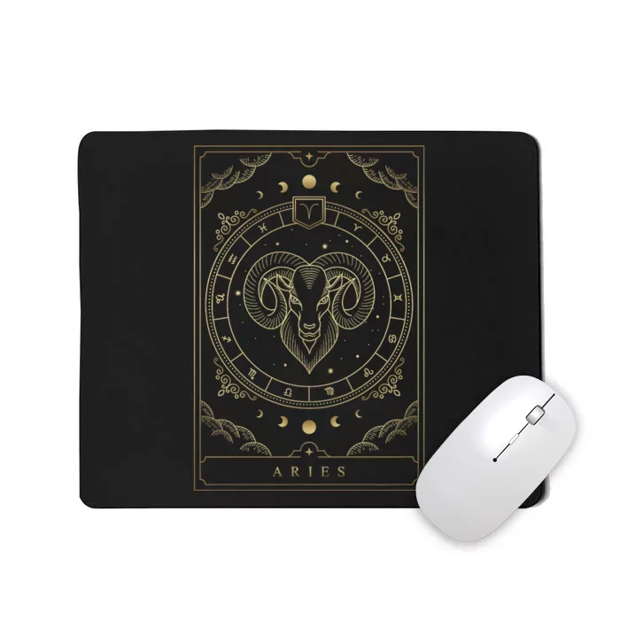 Aries Horoscope And Zodiac Constellation Symbol Mousepad