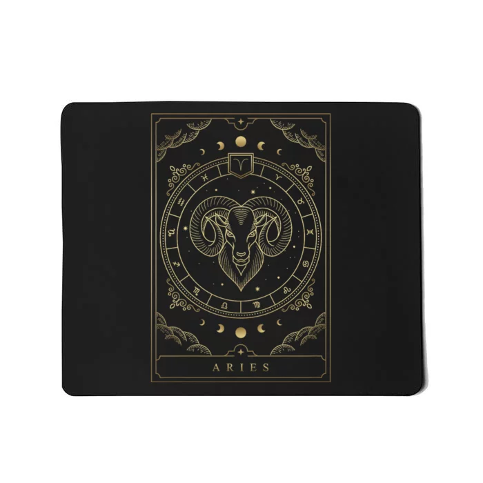 Aries Horoscope And Zodiac Constellation Symbol Mousepad