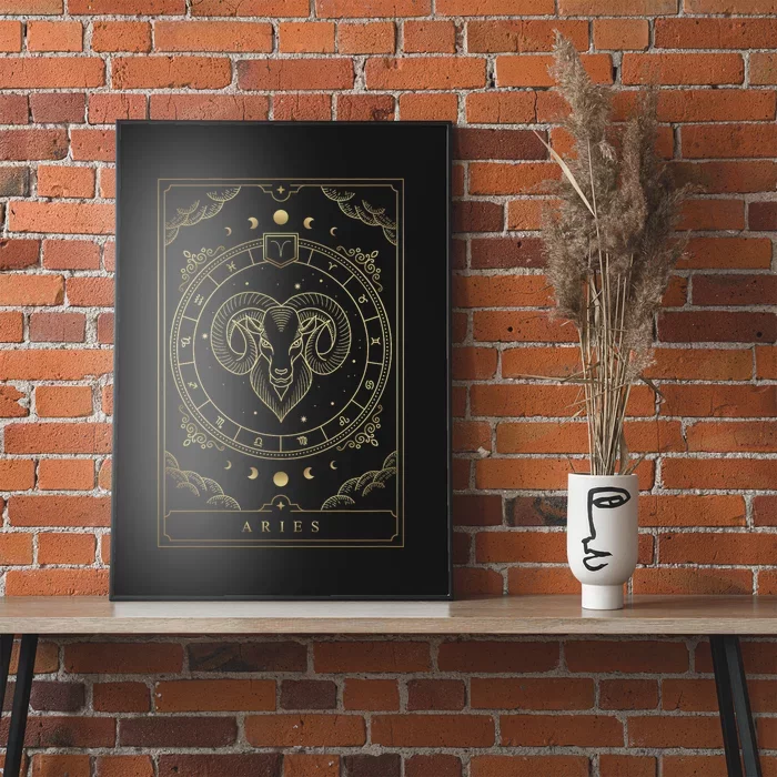 Aries Horoscope And Zodiac Constellation Symbol Poster