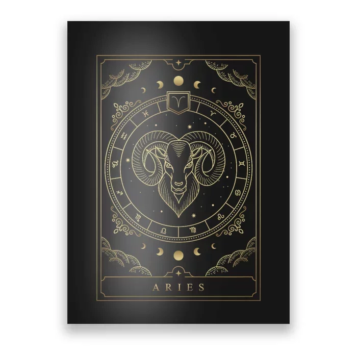 Aries Horoscope And Zodiac Constellation Symbol Poster