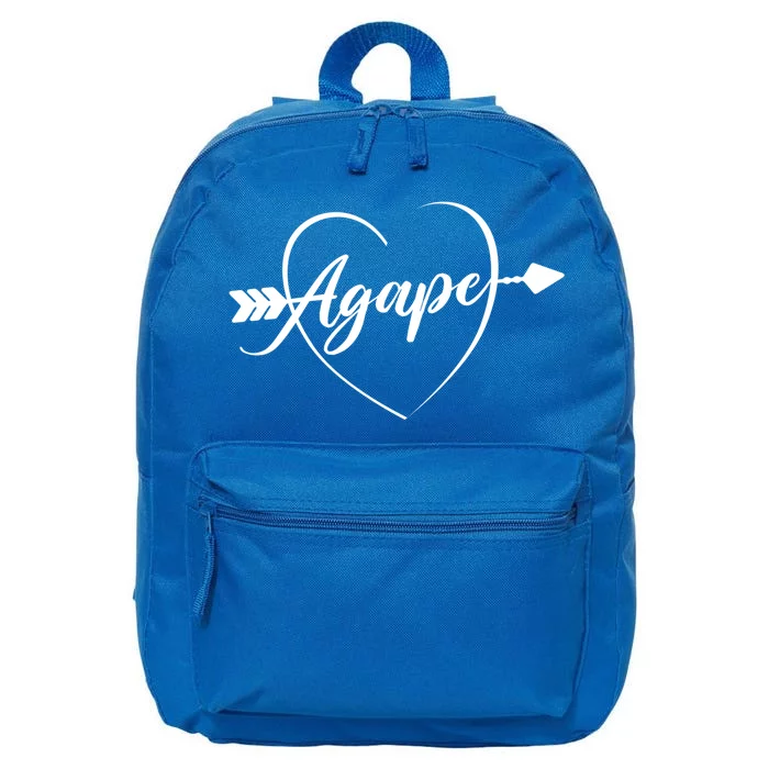 Agape Heart And Arrow Cute Gift Christian Love Gift 16 in Basic Backpack