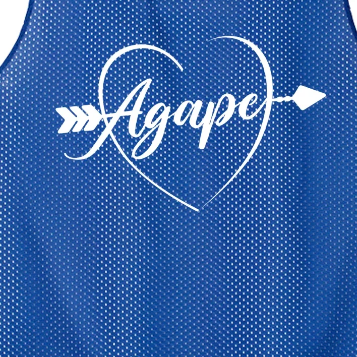 Agape Heart And Arrow Cute Gift Christian Love Gift Mesh Reversible Basketball Jersey Tank